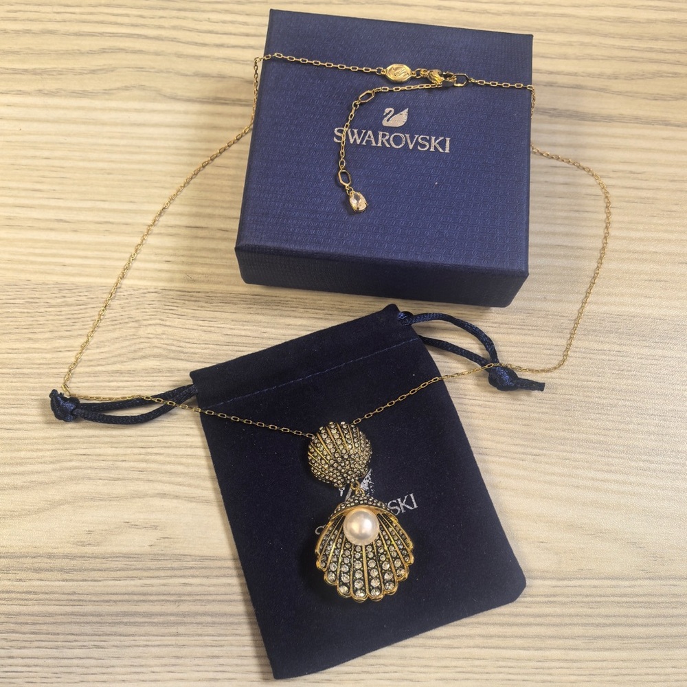 Swarovski Gold and Silver Shell Necklace